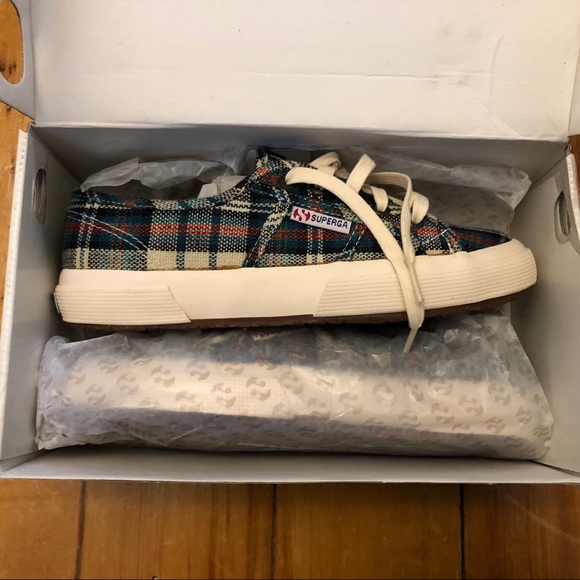 plaid superga